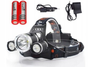 CZOŁÓWKA LATARKA CZOŁOWA 3 LED CREE XM-L T6 2 AKU!