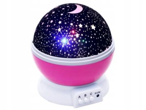LAMPKA NOCNA PROJEKTOR GWIAZD DLA DZIECKA GWIAZDY