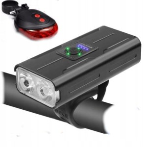 ZESTAW LED PRZÓD TYŁ lampka rowerowa POWERBANK